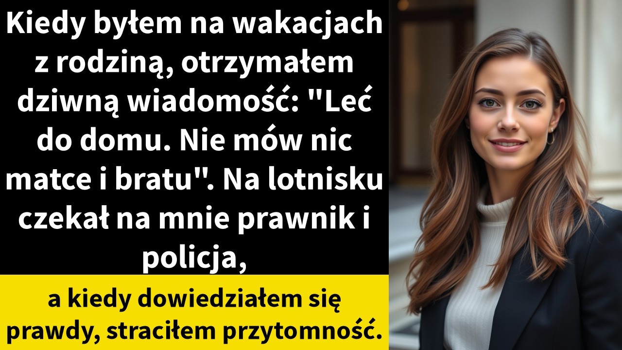 Kiedy byłem na wakacjach z rodziną, otrzymałem dziwną wiadomość: 