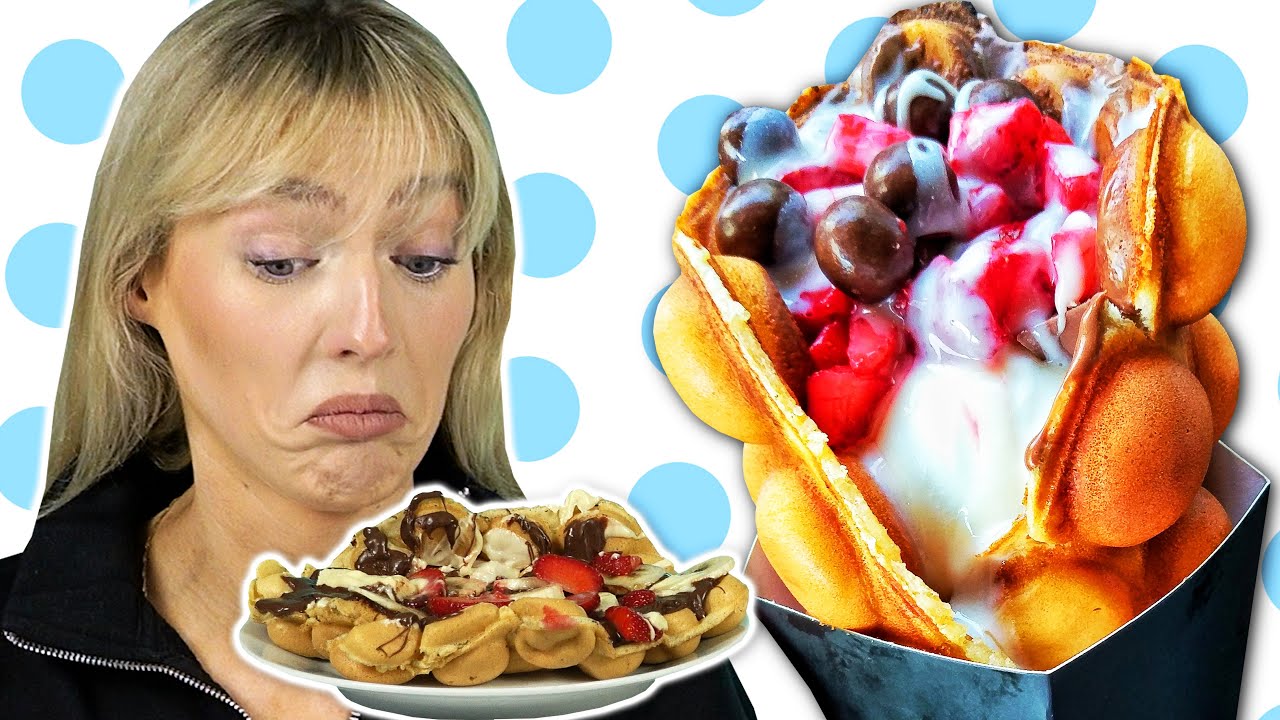 Irish People Try Bubble Waffles