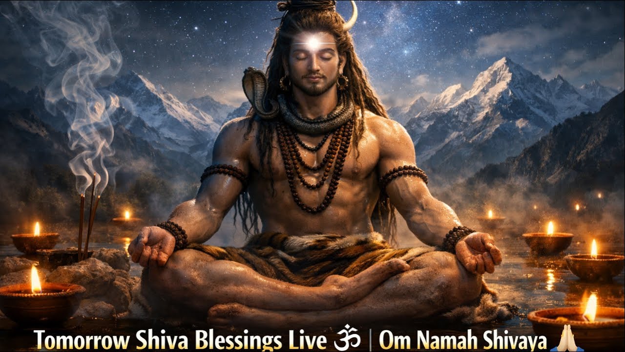 Tomorrow Shiva Blessings Live 🕉️ | Om Namah Shivaya 🙏 | Chanting & Devotional Music 🎶🔔