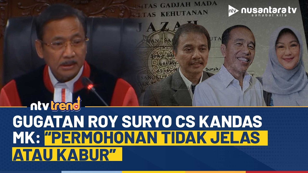 [FULL] Gugatan Roy Suryo Cs Kandas Usai MK Tolak Uji Materi Pasal UU ITE terkait Ijazah Jokowi | NTV