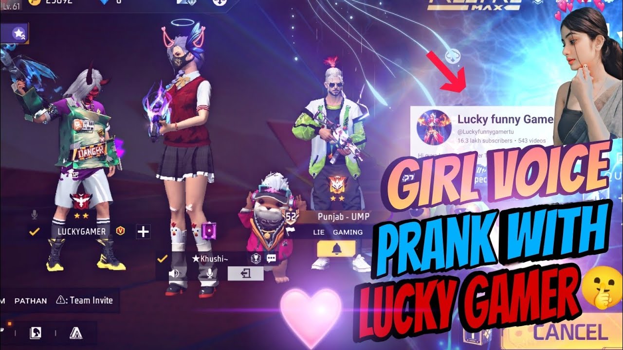 PRANK WITH LUCKY GAMER🤫😂 [ LUCKY NE KR DIYA KHUSHI KO PROPOSE 🫠 ] @luckyfunnygamertu