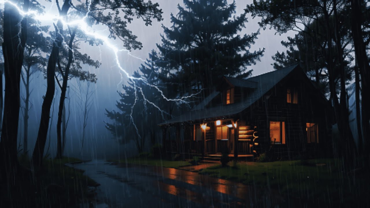 Heavy Rain Sounds for Sleep & Relaxation | Thunderstorm Rain Noise for Night 🌩️