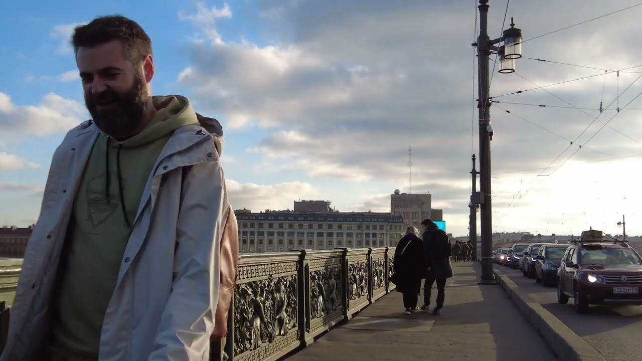 St. Petersburg, Russia 🇷🇺  — 'Liteynyi Bridge' and Neva River Walking Tour  2K 60 fps