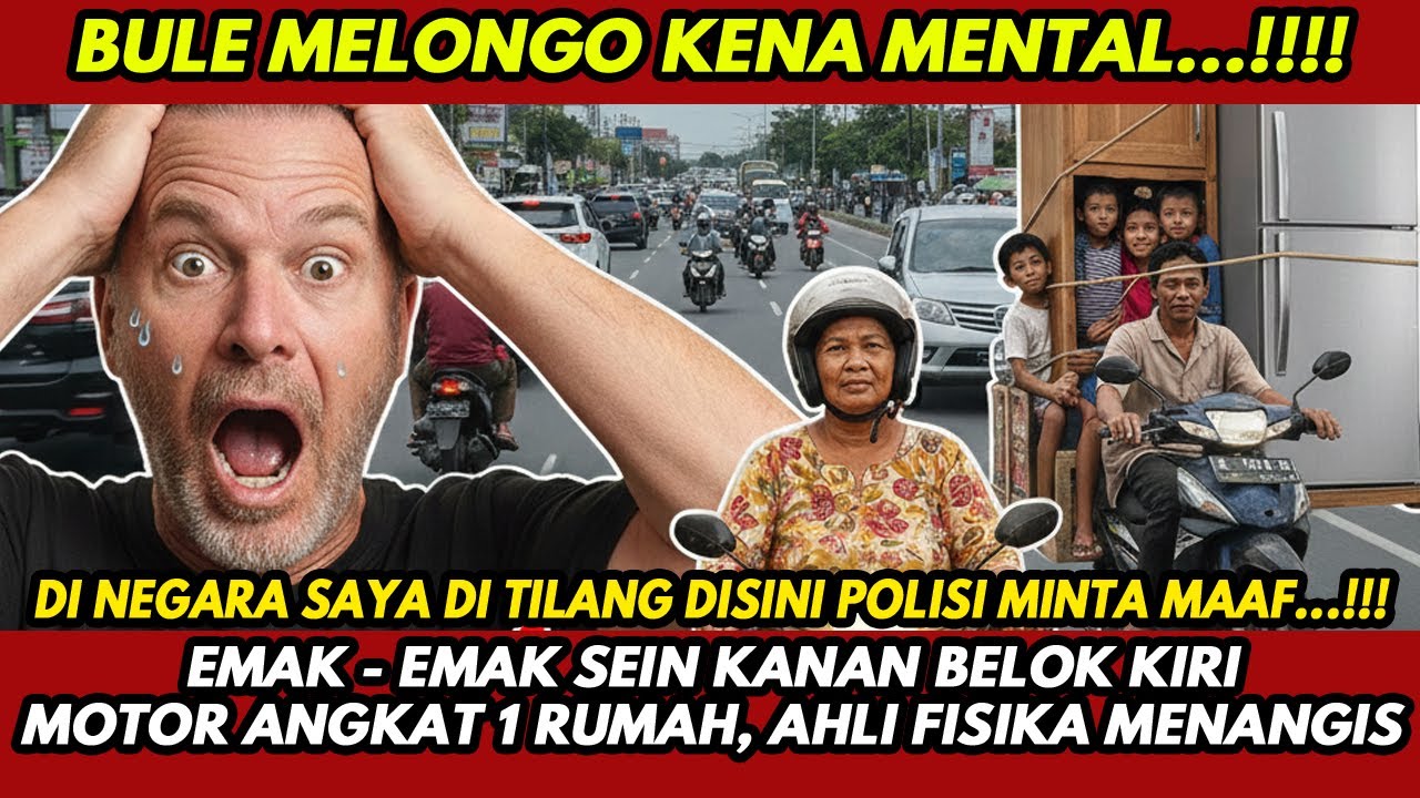 THE REAL PENGUASA BUMI! Bule Keringat Dingin Lihat Emak-Emak Matic Sein Kanan Belok Kiri!
