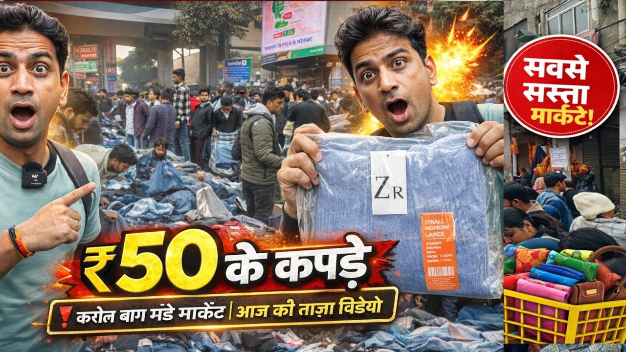 😱 करोल बाग का पटरी बाजार: मंडे पर ऐसा लूट जो आपने कभी ना देखा! 🔥karol bagh Monday Market, Delhi Haul