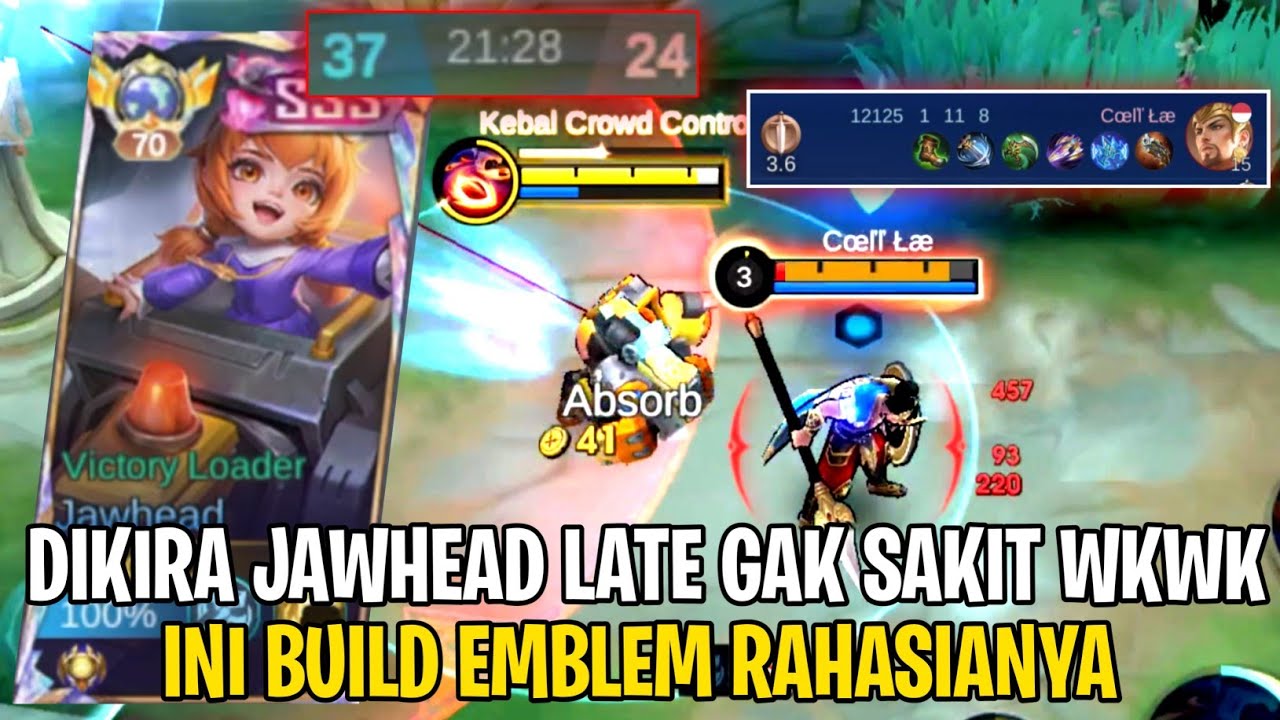 Jawhead Late Game Gak Sakit? ini Rahasianya - Top Global Jawhead Gameplay - Mlbb