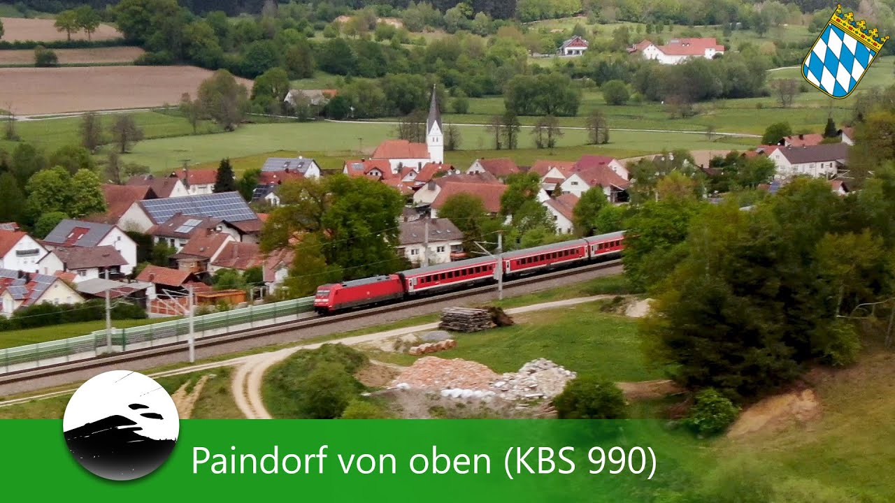 [Drone] Bayerns Bahnverkehr - Paindorf von oben (KBS 990)