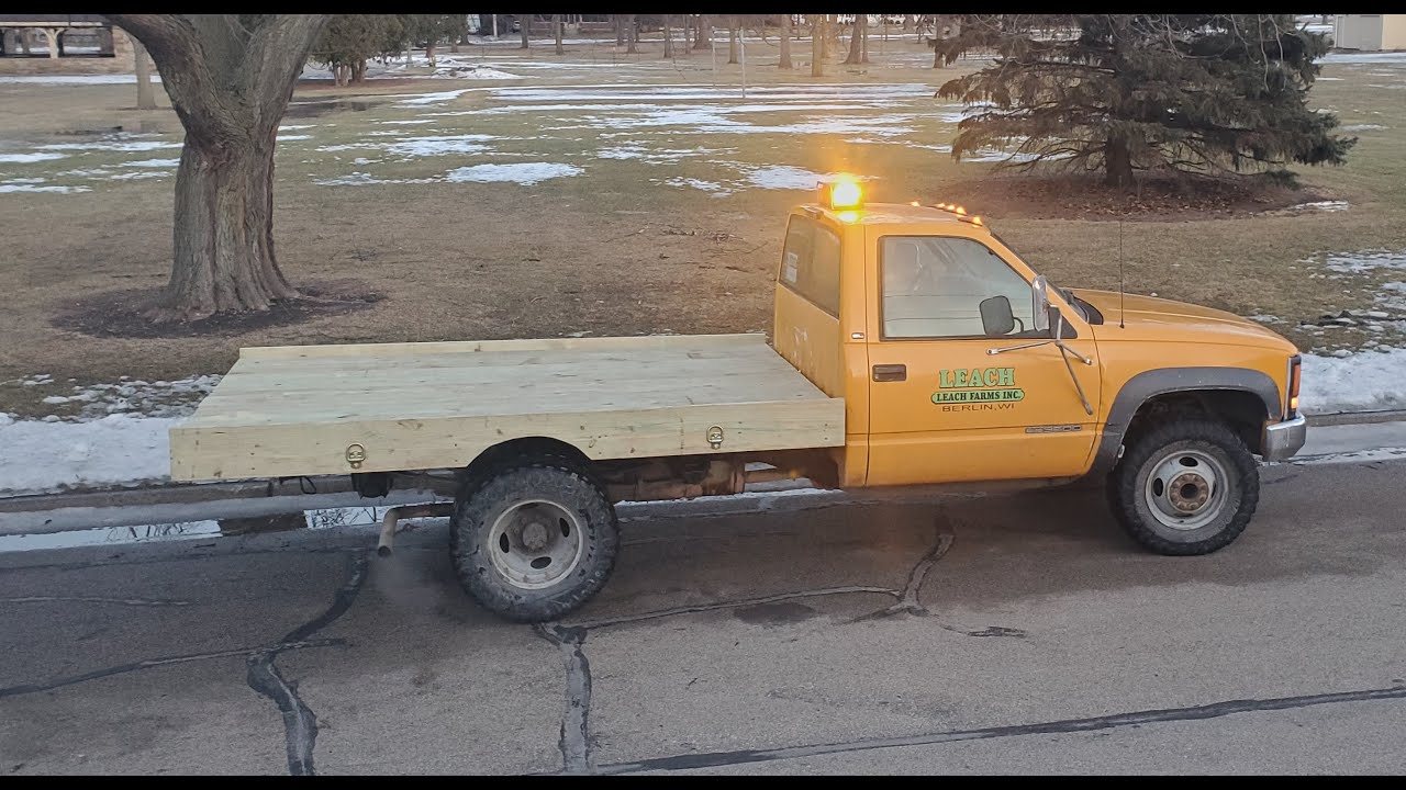 Building a wooden flatbed for a GM 1 Ton Dually