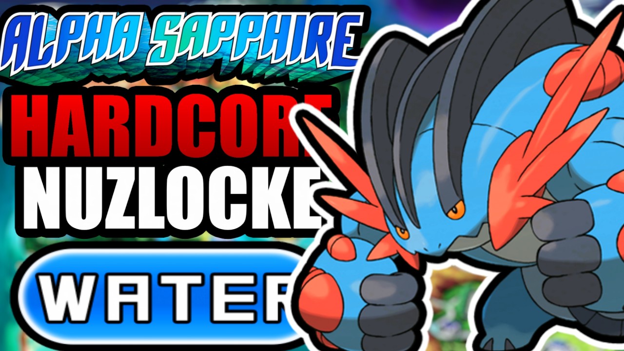 Pok&eacute;mon Alpha Sapphire: Хардкорный Nuzlocke &mdash; Только водные покемоны! (Без предметов, без перекачки)