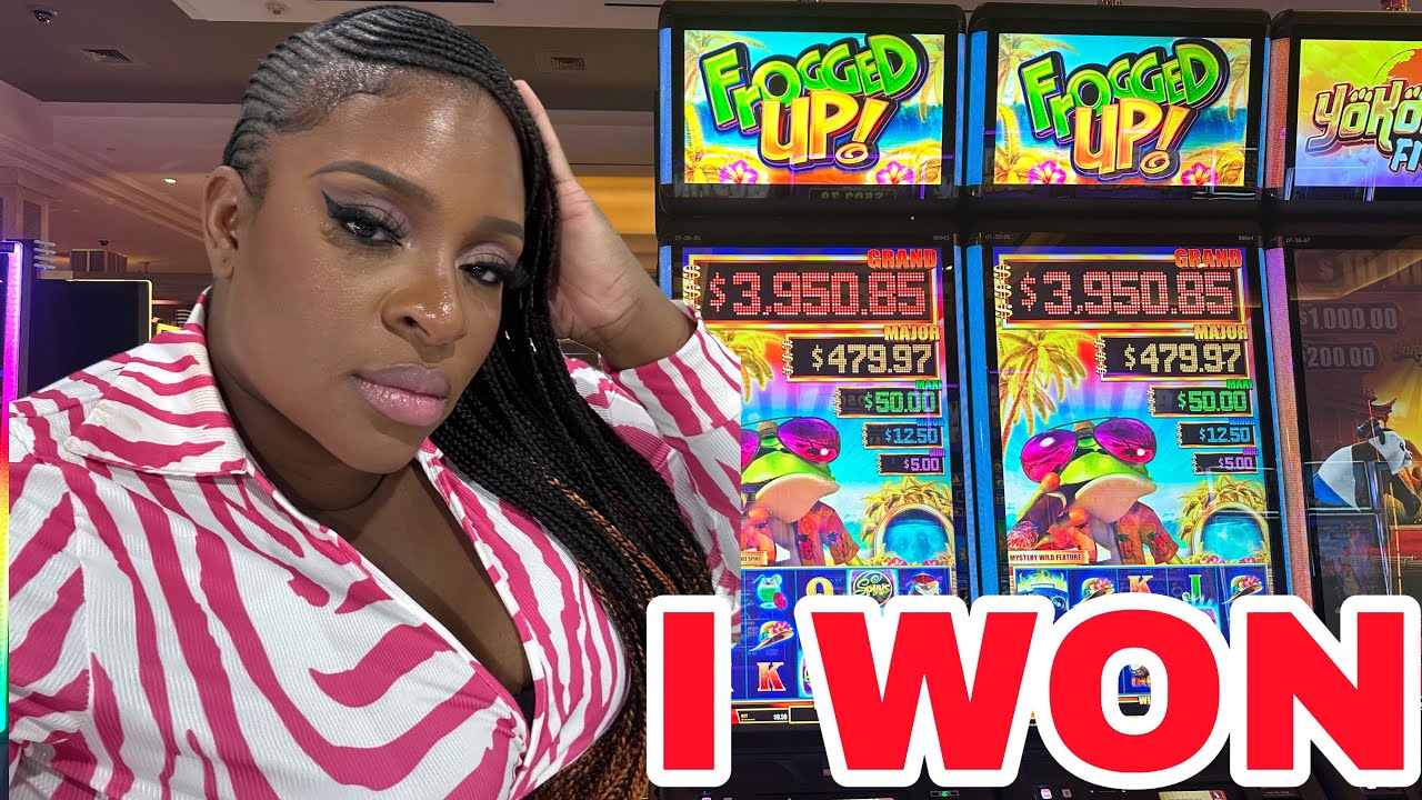 GAMBLE WITH PEACH 🍑 PLAYING FROG IT UP SLOT 🎰 AT SEMINOLE HARD ROCK CASINO TAMPA FL FOR THE 1st TIME