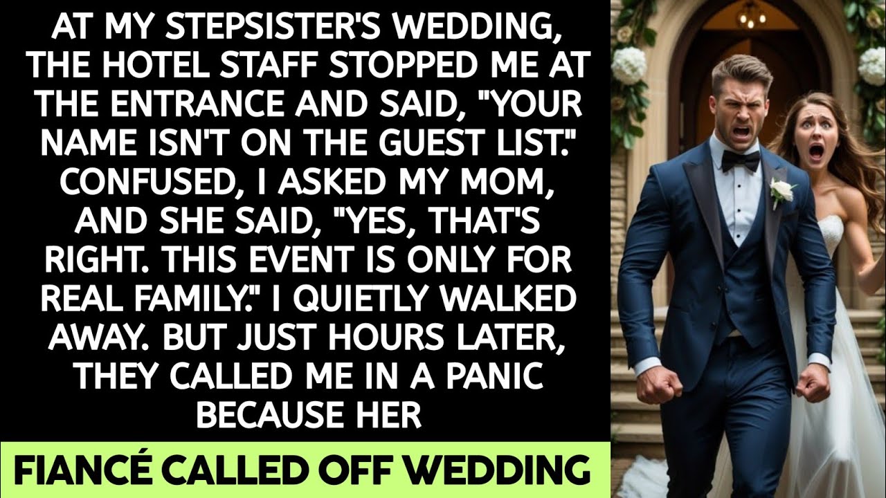 At my stepsister's wedding, hotel staff stopped me and said, 