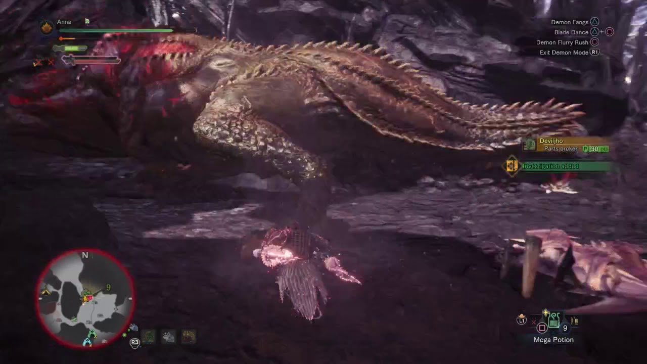 MHWorld | First encounter with Deviljho | Solo | Dual Blades