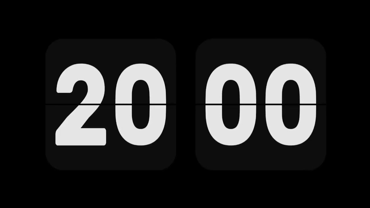 20 Minute Timer | Black & White Edition