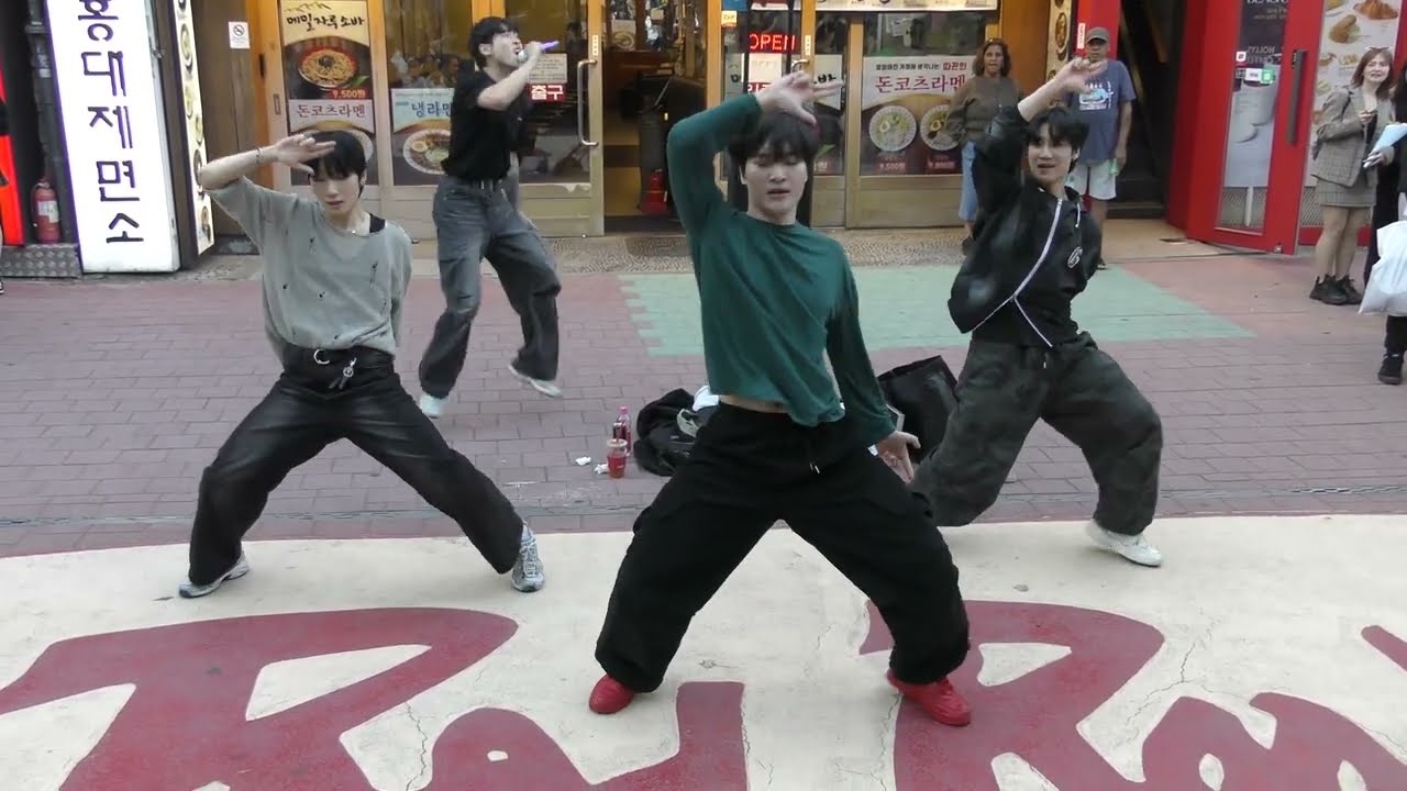 250429 kpop cover dance team ONE OF - Love Shot (EXO) Hongdae busking