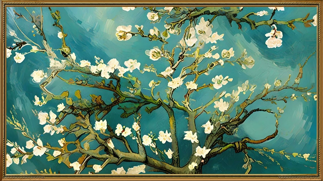 Van Gogh’s Almond Blossom Painting | Masterpiece of Nature & Color | Framed TV Art |2Hr| 4K |TV Art