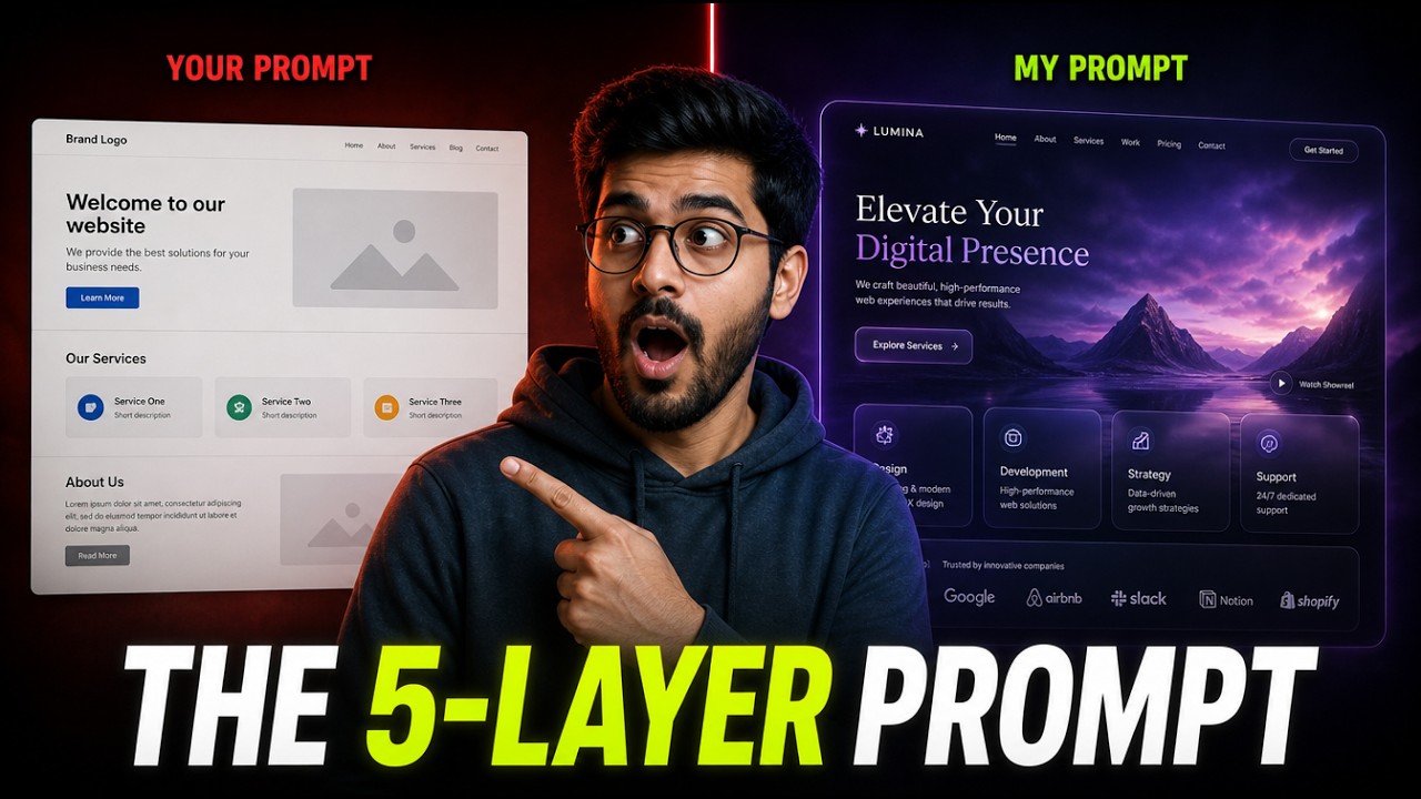 How to Prompt AI to Build a Stunning Website (5-Layer Framework)