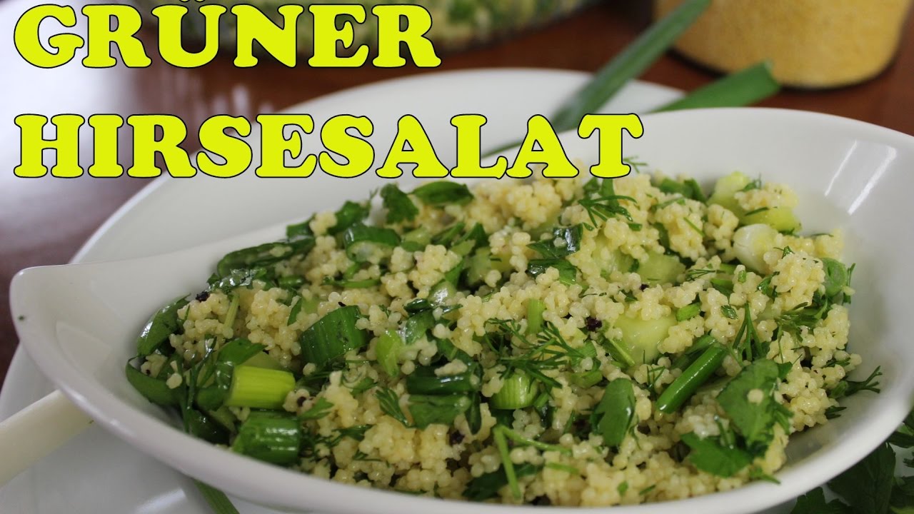 GRÜNER HIRSESALAT mit frischen Kräutern - vegan und glutenfrei Canans Rezepte