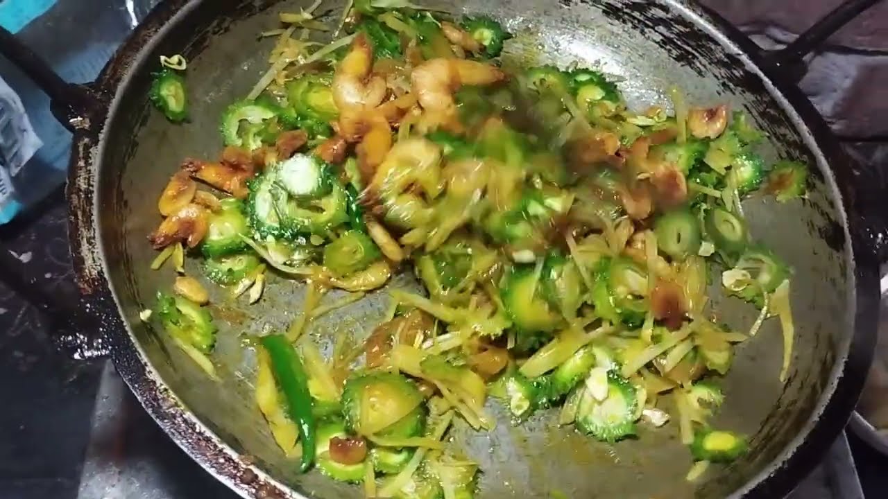 চিংড়ি মাছ দিয়ে করলা ভাজি#cooking 