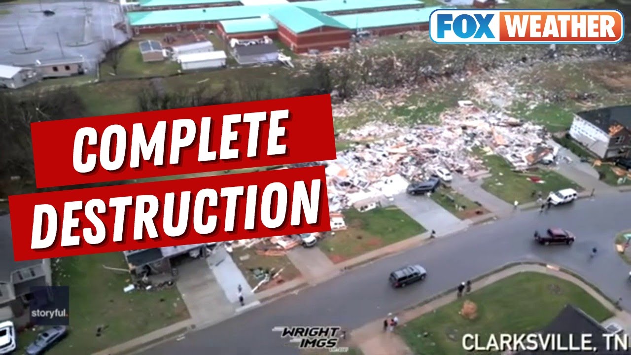 Drone Video Shows Clarksville, TN Decimated After EF-3 Tornado