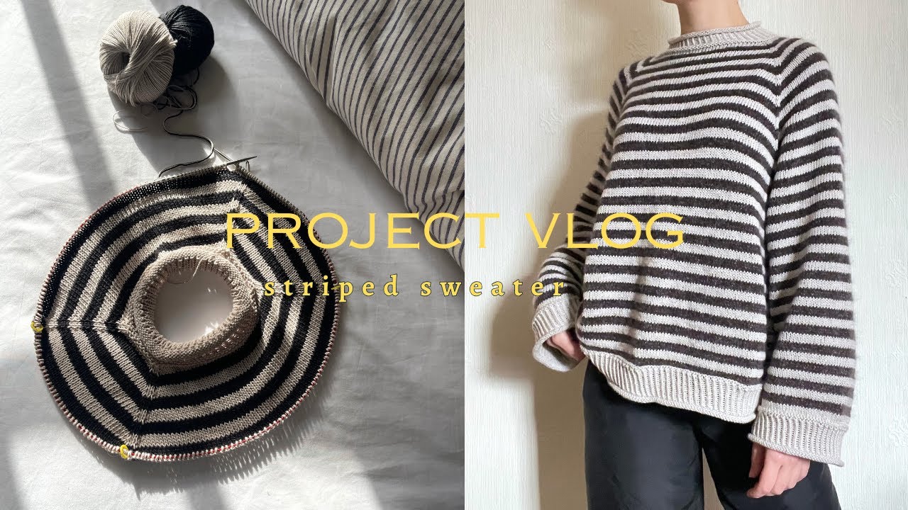 designing my dream striped sweater knitting pattern from scratch | project vlog 01