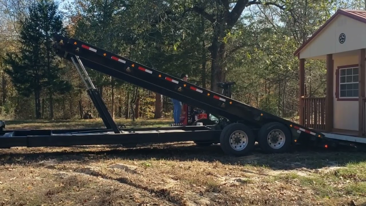 Shed to Tiny House ( delivery and setup) Episode 1