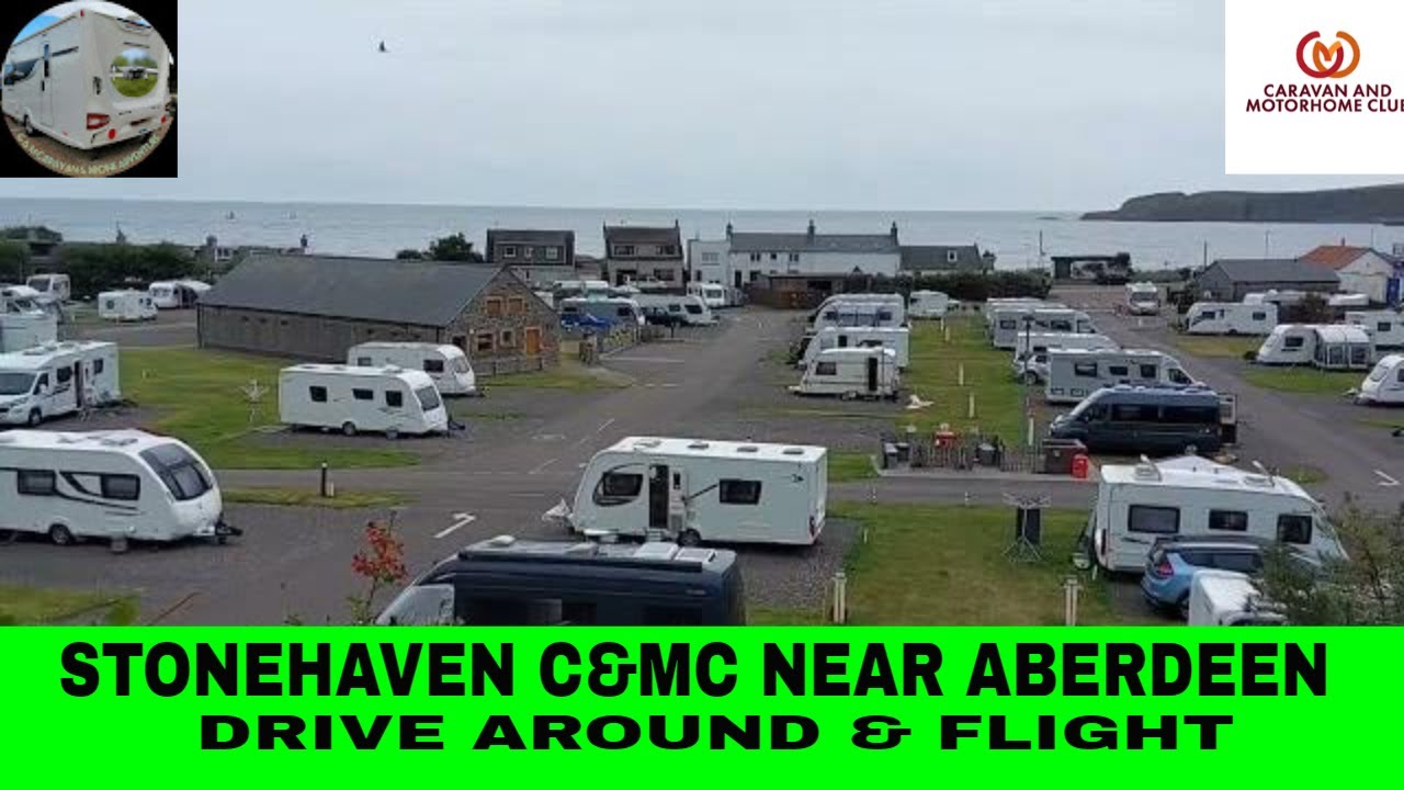 A Drive Around & Flight Over Stonehaven C&MC site Near Aberdeen Scotland