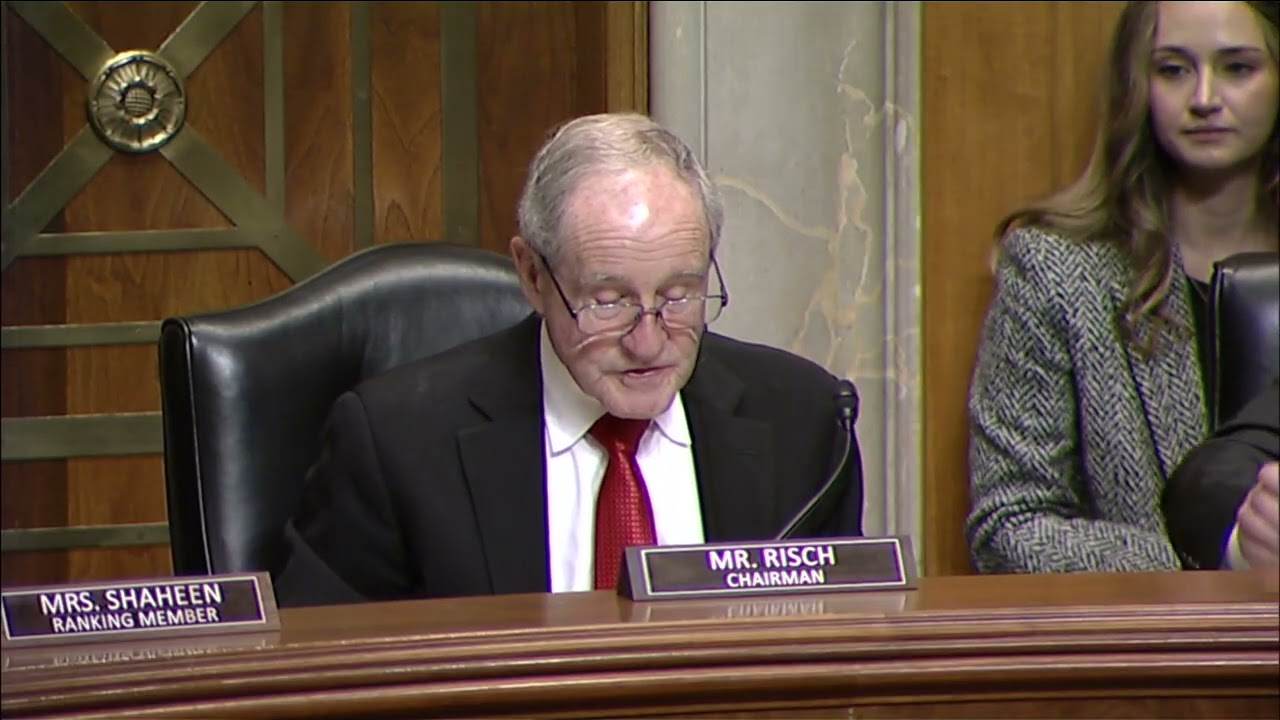 Chairman Risch Gives Opening Remarks at Hearing on Future Opportunities for U.S.-Taiwan Cooperation