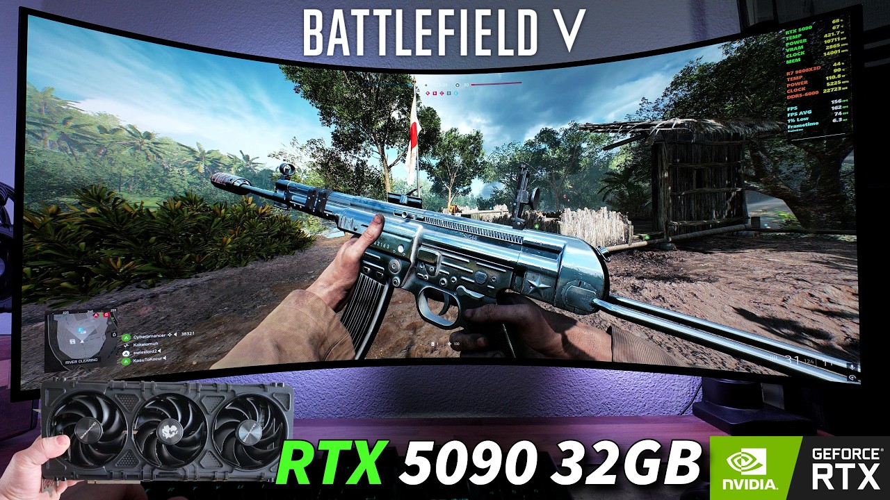 Battlefield V - RTX 5090 32GB - Ryzen 7 9800X3D - LG UltraGear 45
