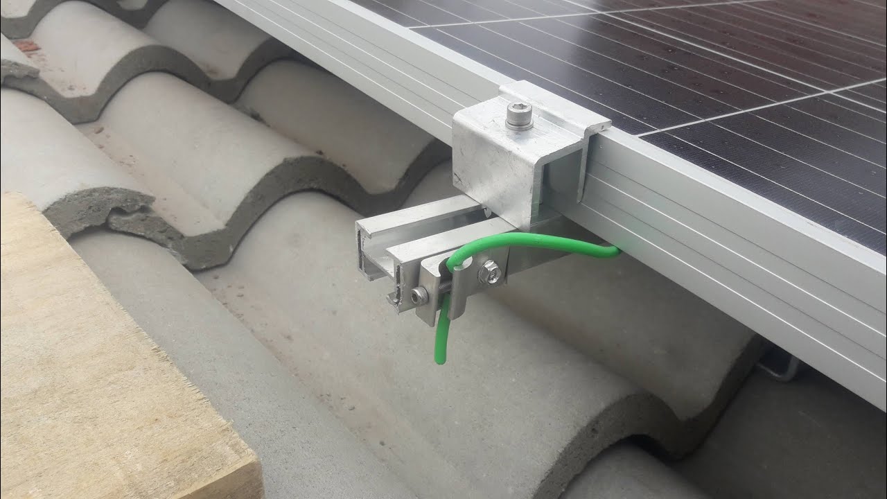 Aterramento nas Placas fotovoltaicas /Aterramento TN-S / Instalação em telha de concreto Perola!
