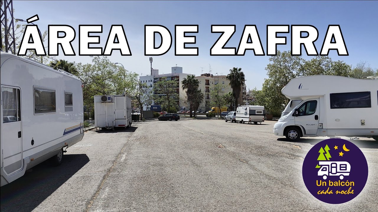 Área de autocaravanas de Zafra en Badajoz. Ruta de la Plata