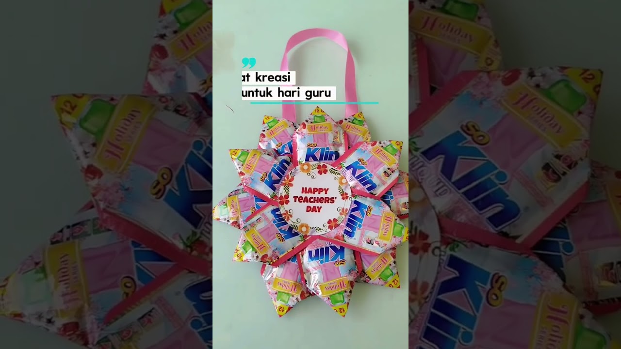 6 Tutorial cepat membuat kreasi hadiah unik dan lucu untuk hari guru , hari ibu atau acara lainnya