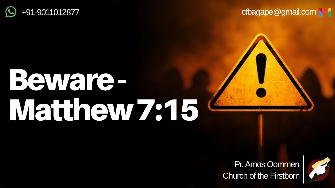 18.02.2026 - Bible Study – Beware - Matthew 7:15