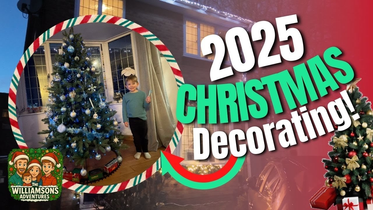 Decorating Our House for Christmas 2025! 🎅🎄 Kaiden & Paige Help With Lights, Garlands & Trees!