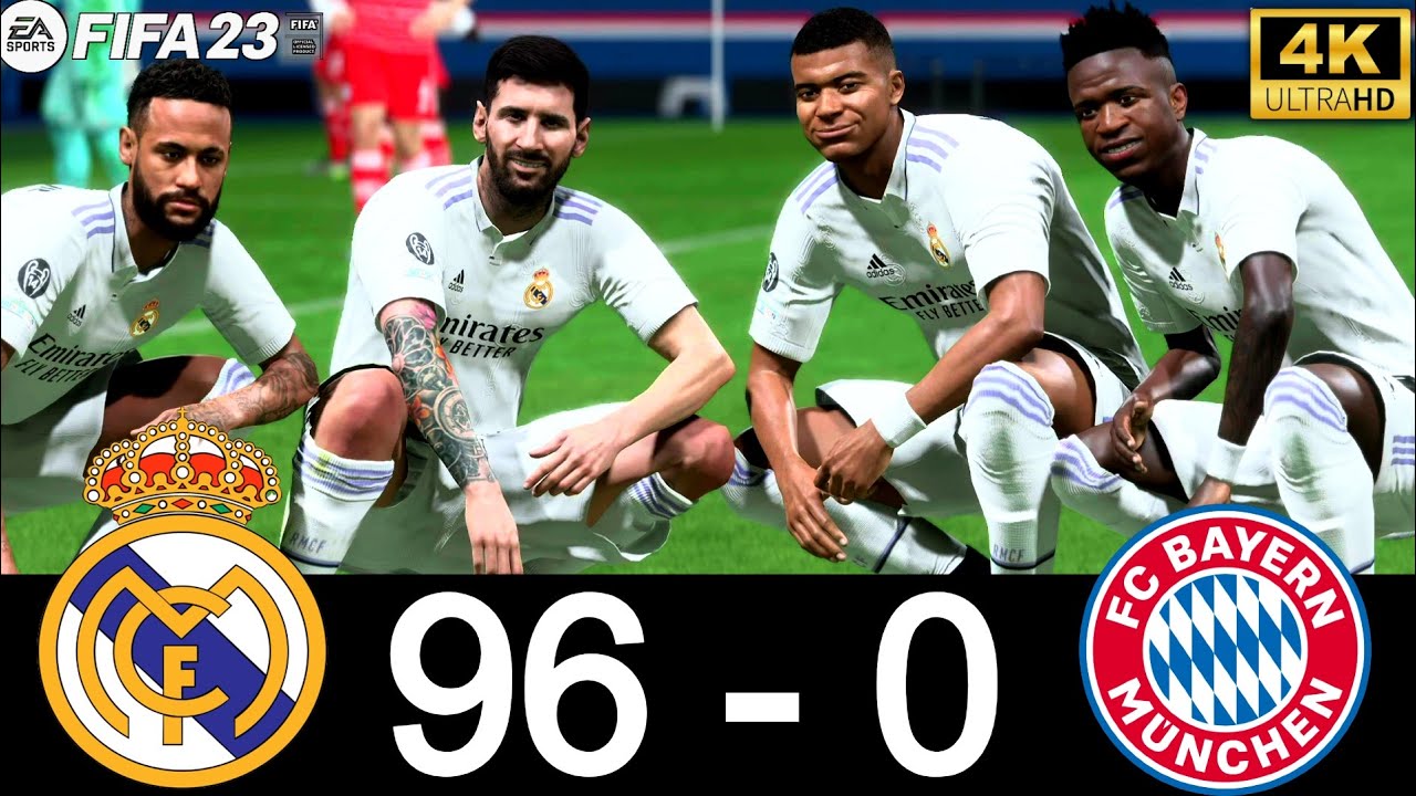 FIFA 23 - REAL MADRID 96 - 0 BAYERN MUNICH - RONALDO, HAALAND, MBAPPE, NEYMAR, MESSI ALL STARS - 4K