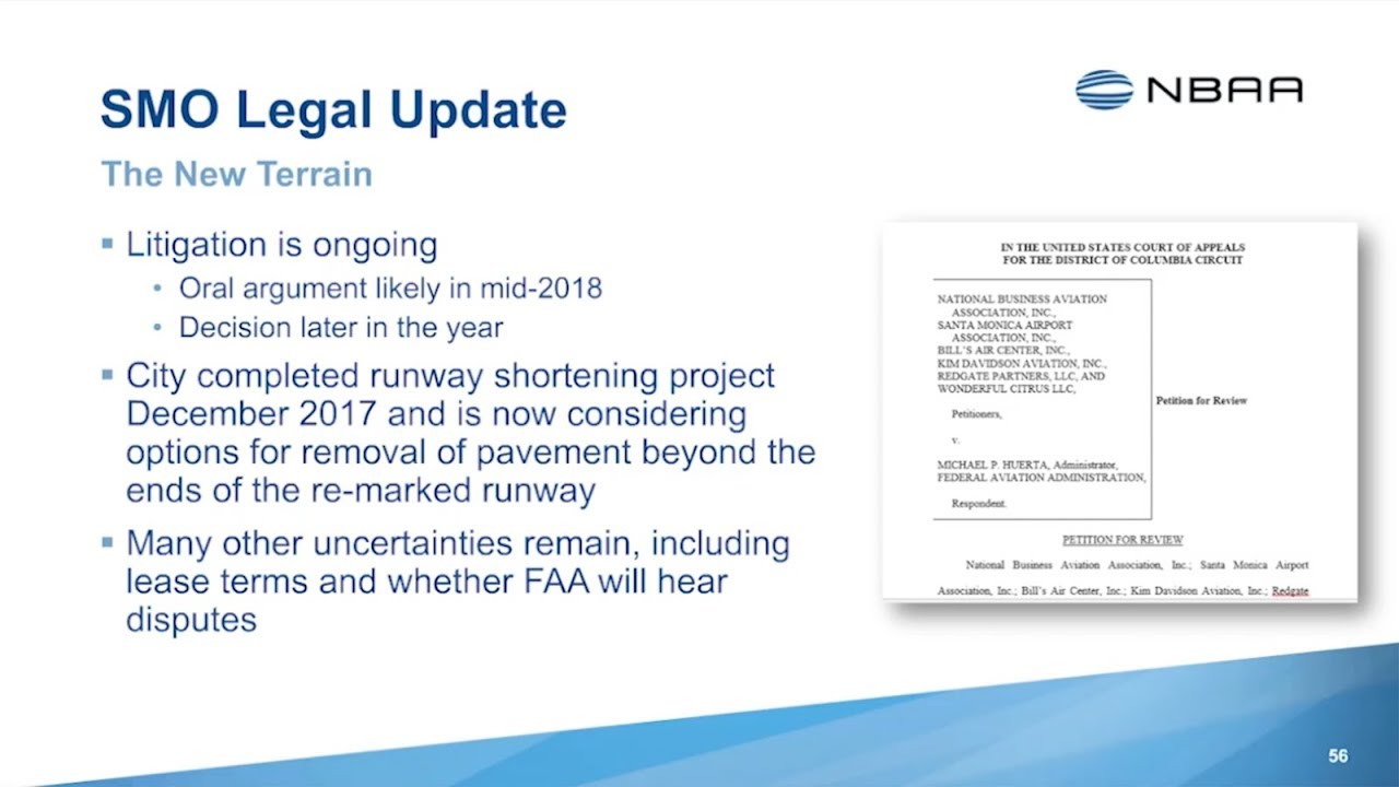 SMO Operations with the Shortened Runway &ndash; SMO Legal Update