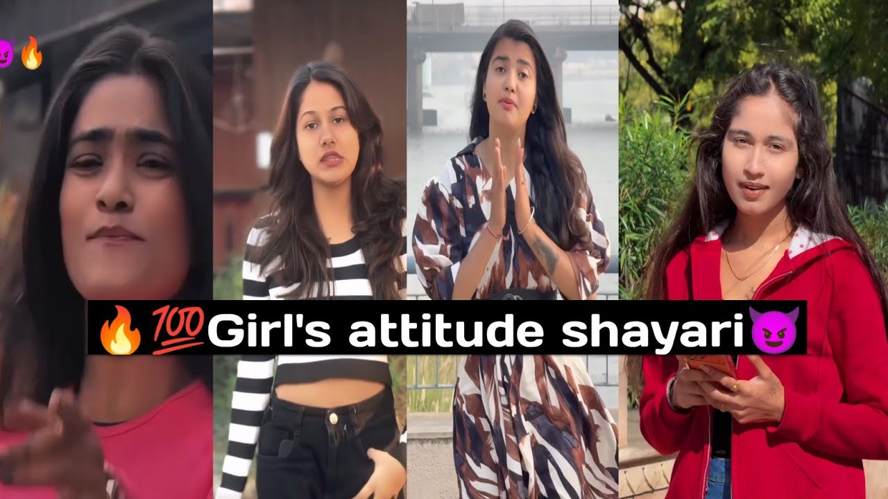 🔥😈Girl's attitude shayari 💯|| best attitude shayari video 🔥
