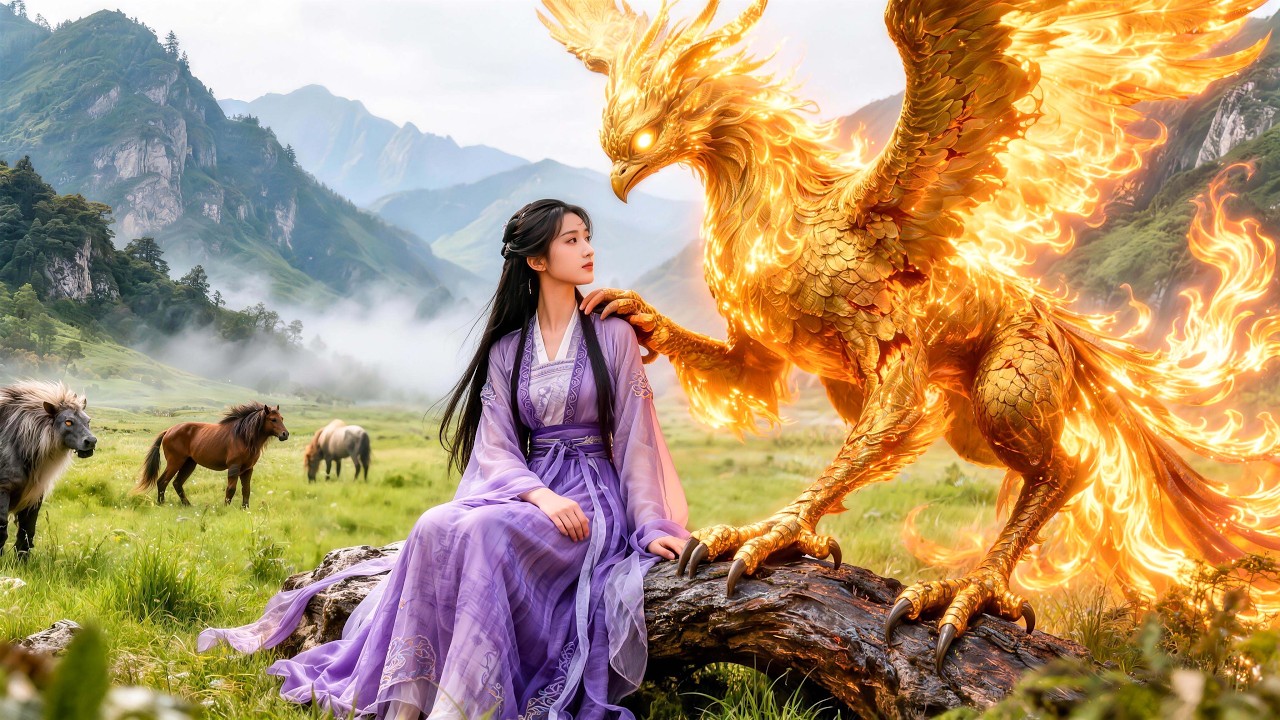 Girl saves an injured crow—unknowing it’s the Phoenix God ruling three realms
