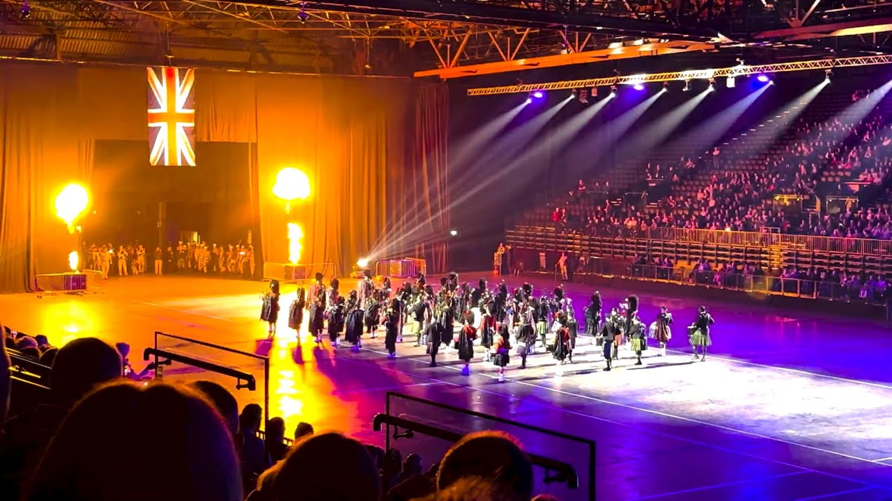 Pipes and drums at the 2025 Birmingham International Tattoo
