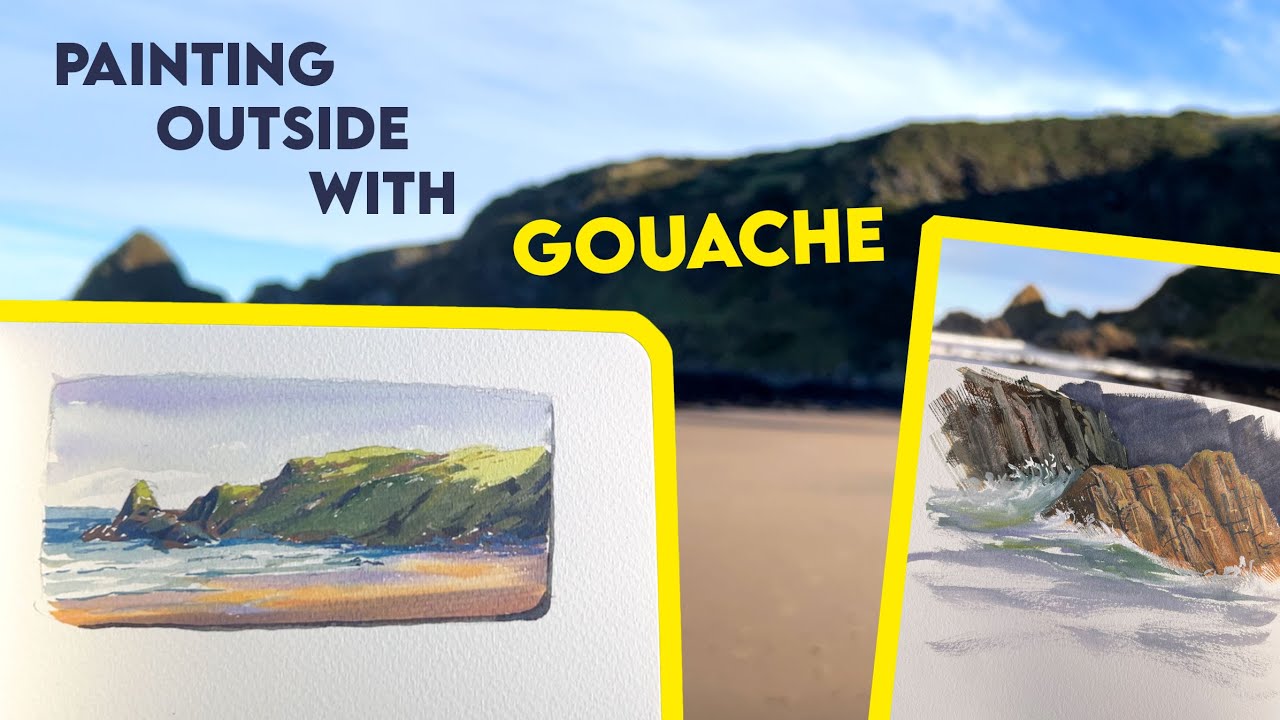 Gouache plein air studies on Scotland's coast!
