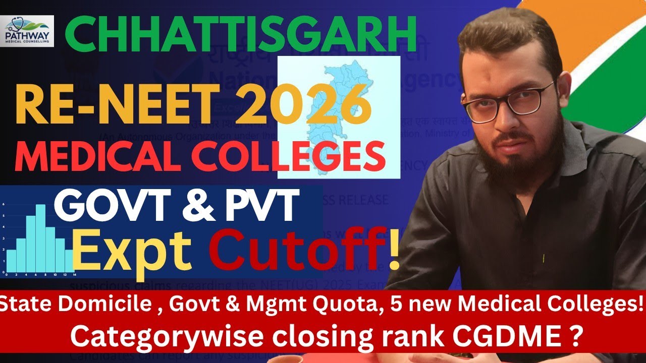 RE-NEET 2026 Chhattisgarh Cutoff Analysis 🔥 Will You Get a Govt College? Complete Data, Fees & More