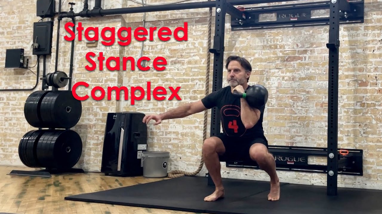 Staggered Stance Kettlebell Complex