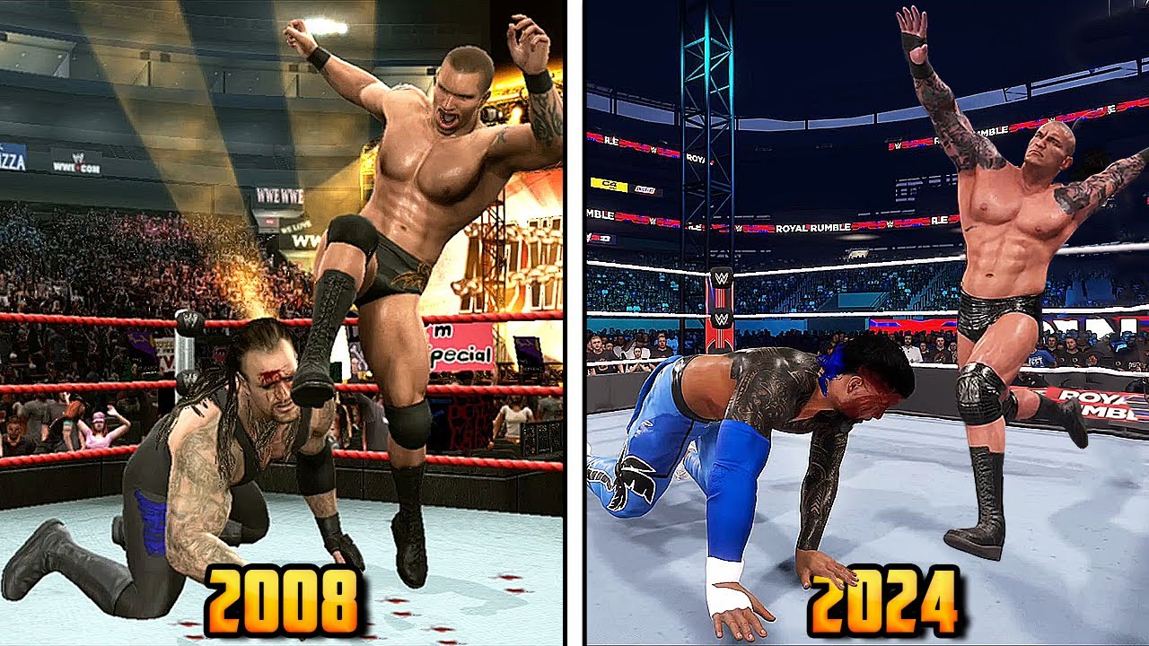 WWE 2K24: Эволюция Punt Kick Рэнди Ортона в играх WWE!!! (2008 - 2024)