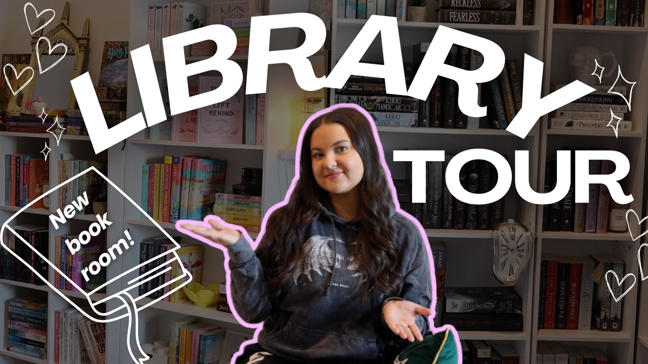 Library tour!📚✨ Full overview of my new book room📖💖