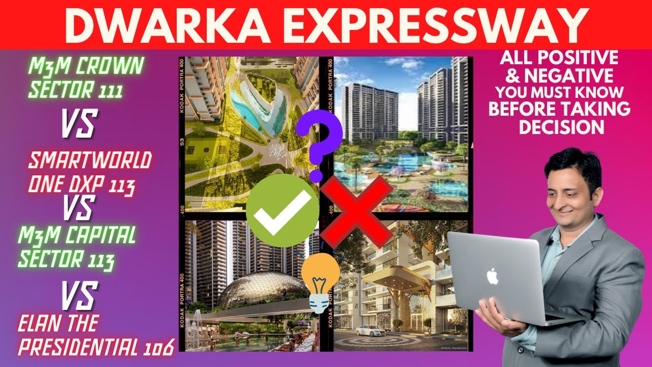 Elan the Presidential Vs Smartworld One DXP 113 Vs M3M Crown 111 Vs M3M Capital 113 Comparison