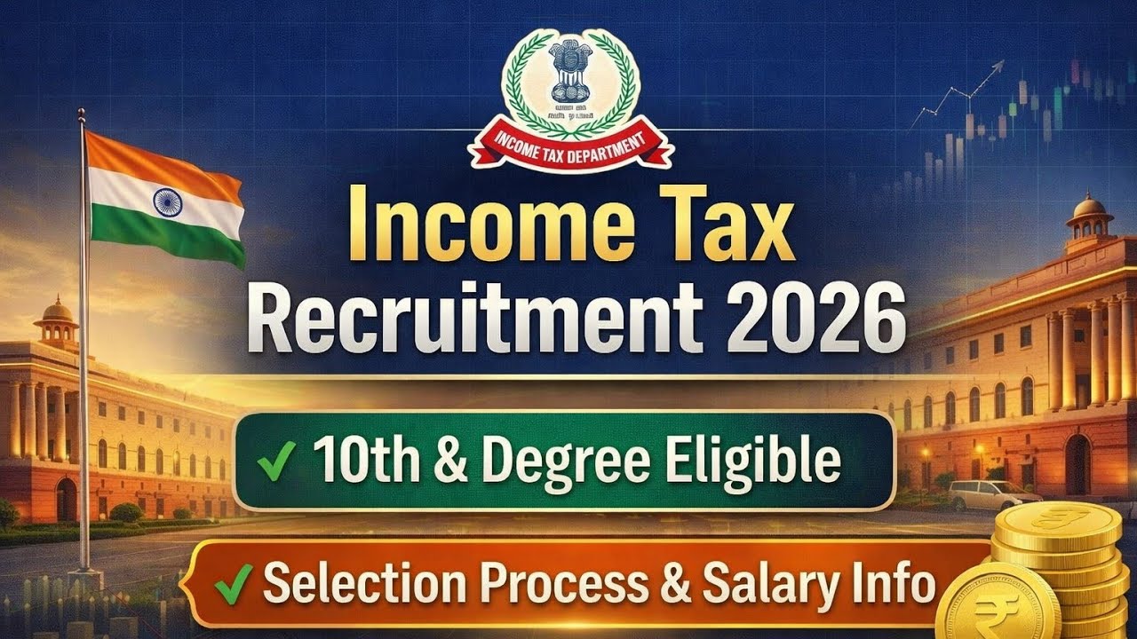 Exam Ladhu! 10th & Degree Pass | Income Tax Department Permanent Jobs| | Telugu | By Ganesh