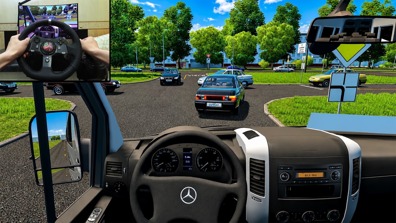 City Car Driving | Mercedes-Benz Sprinter 313 - PC GamePlay