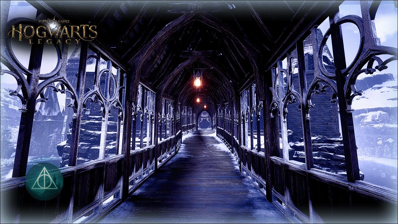 Hogwarts Legacy Snowfall Walk to Castle – Peaceful Winter First Person Tour 4K (Ambience)