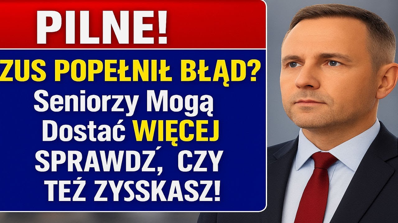 ✅ PILNE! ZUS POPEŁNIŁ BŁĄD? Seniorzy Mogą Dostać WIĘCEJ w 2025! Sprawdź, Czy Też Zyskasz!