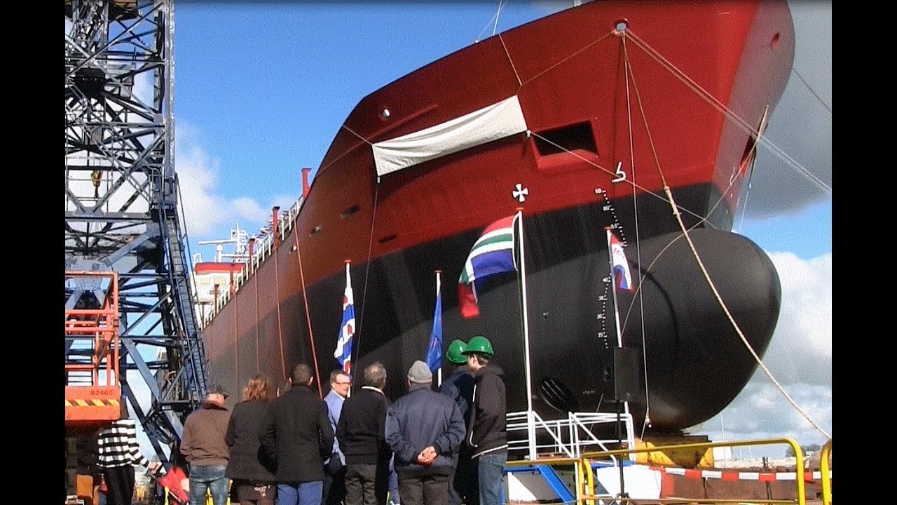 The Launching of TRITON. Bodewes Shipyards Hoogezand.