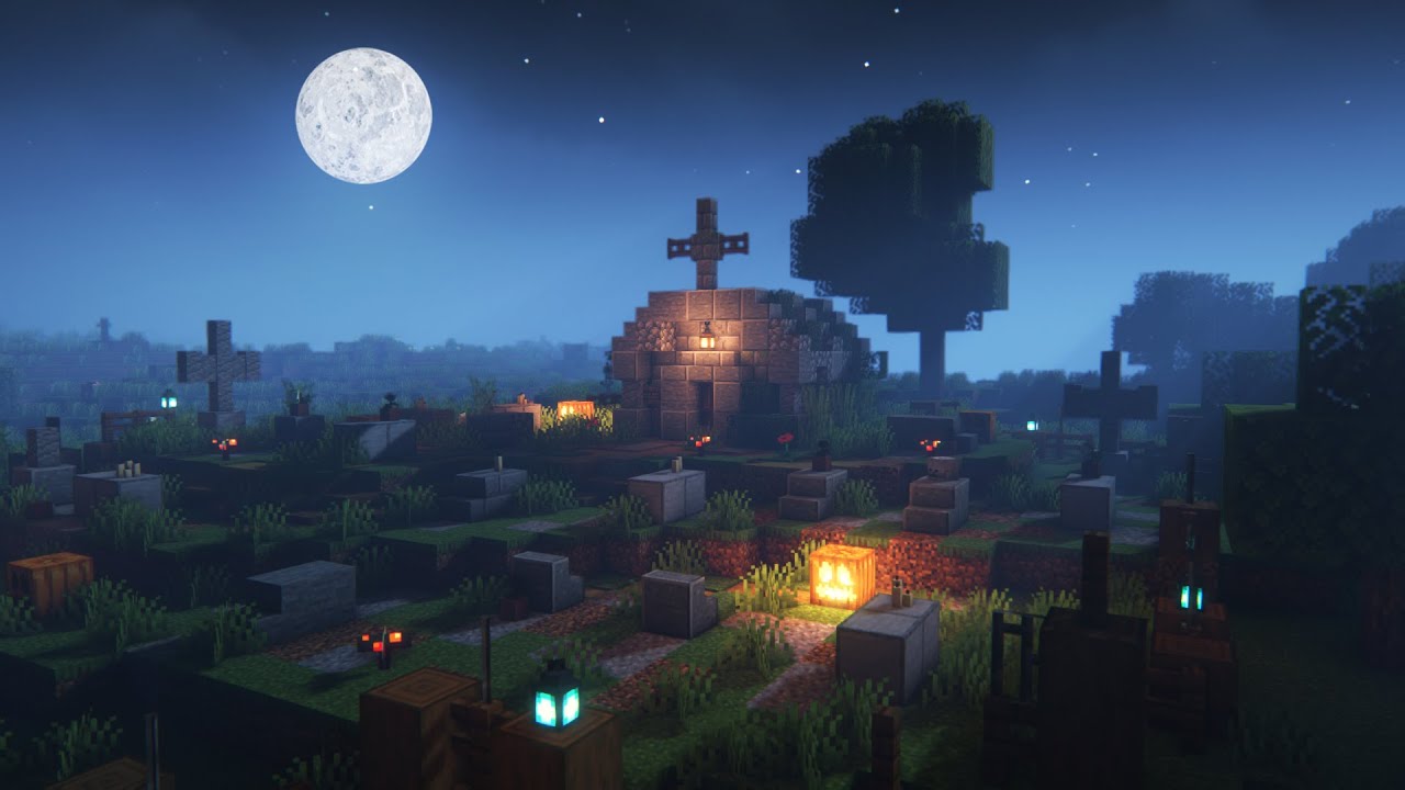 Жуткая сборка Minecraft | 🪦 Обучающее руководство по кладбищу с привидениями